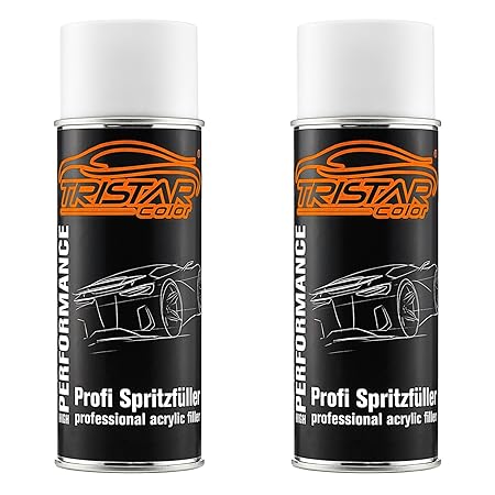 TRISTARcolor Füller Spritzfüller Haftgrund Grundierung Spritzspachtel für Autolack weiß 2 x Spraydose 400 ml