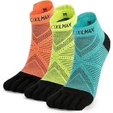 OrrinSports Toe Socks Cool-max Running Socks for Men Women 3 Pairs Athletic Breathable Five Finger Socks