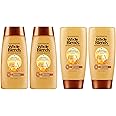 Garnier Whole Blends Repairing Shampoo and Conditioner, Honey Treasures, Damaged Hair, 3 Fl. Oz each (4 Fl. Oz total), Paraben Free