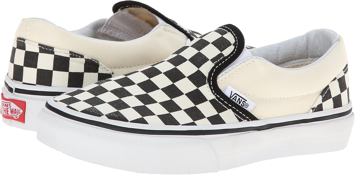 black and white checkered vans youth