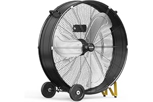 CCGIRU 13000 CFM 30" High Velocity Industrial Drum Fan, 3-Speed Heavy Duty Industrial Shop Fan for Warehouse, Workshops, Garage, Factory and Basement - UL Safety Listed