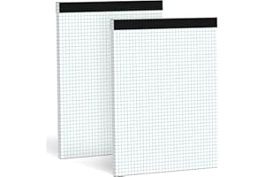 Graph Papers Pads 8.5 x11 Quadrille Pads 8-1/2 x 11 Grid Paper 8.5 x 11 Blue Quad Rule 4x4 Paper 2 Pack White Graph Paper Not