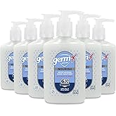 Germ-X Nourish Hand Sanitizer, 8 Fl Oz (Pack of 6), 2-in-1 Moisturizing and Sanitizing Formula with Shea Butter, Vitamin E & Aloe, Non-Greasy, Fresh Scent, Pump Bottle