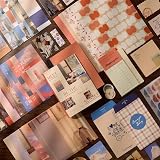 Draupnir Aesthetic Scrapbook Kit 348pcs A6 Grid Notebook Journaling Supplies view 3