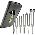 6 Pcs Set of Tuning Fork Aluminum Alloy Sensory Tuning Fork Activator C128 C 512 C256 C1024 C2048 +Reflex Percussion Taylor Hammer-Superior Tuning Fork Set