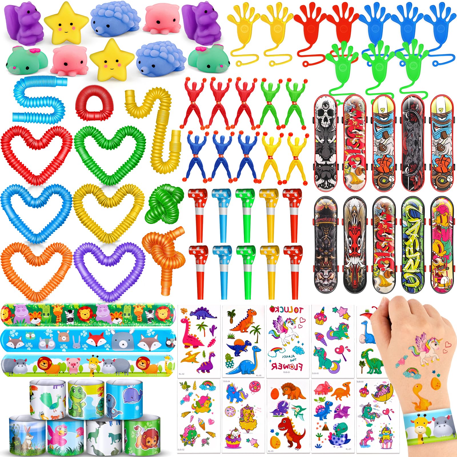 AmyBenton 80PCS Party Bag Fillers for Kids - Bulk Assorted Party Favours, Classroom Rewards & Giveaways, Pass the Parcel Prizes, Goodie Bag Pinata Fillers Toys for Kids Boys Girls