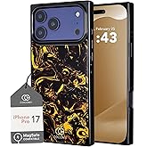Cocomii Retangle Case for iPhone 17 Pro, Compatible with MagSafe, Molten Marble