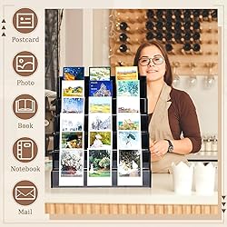 Yuntau 6 Tier Greeting Card Display Stand Black