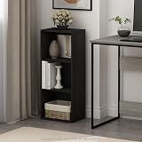 Furinno LUDER 3-Cube Bookshelf Blackwood 30.5W x 80H x 23.6D cm view 2