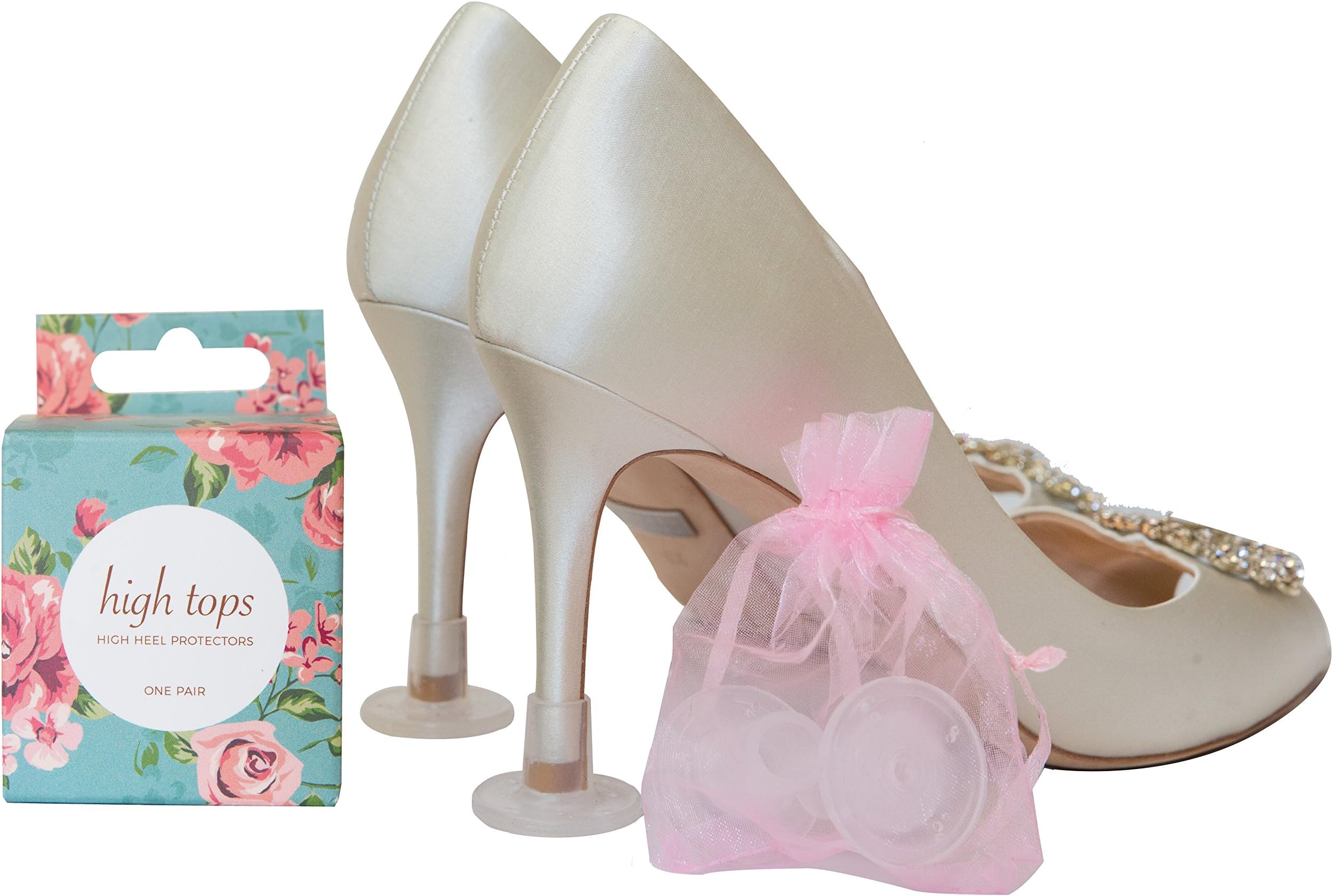 High Heel Protectors ONE SIZE Stoppers for Medium Stiletto Heels Shoes - Walk in Grass At Weddings & Outdoor Events with No Sinking