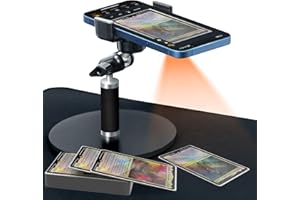 QWUIU MTG Card Scanner Holder, Card Slinger with Phone Holder and Scanning Pad, Trading Card Scanner Compatible with MTG Card Sleeves for Quick Scanning and Price Verification, Only Available for ManaBox