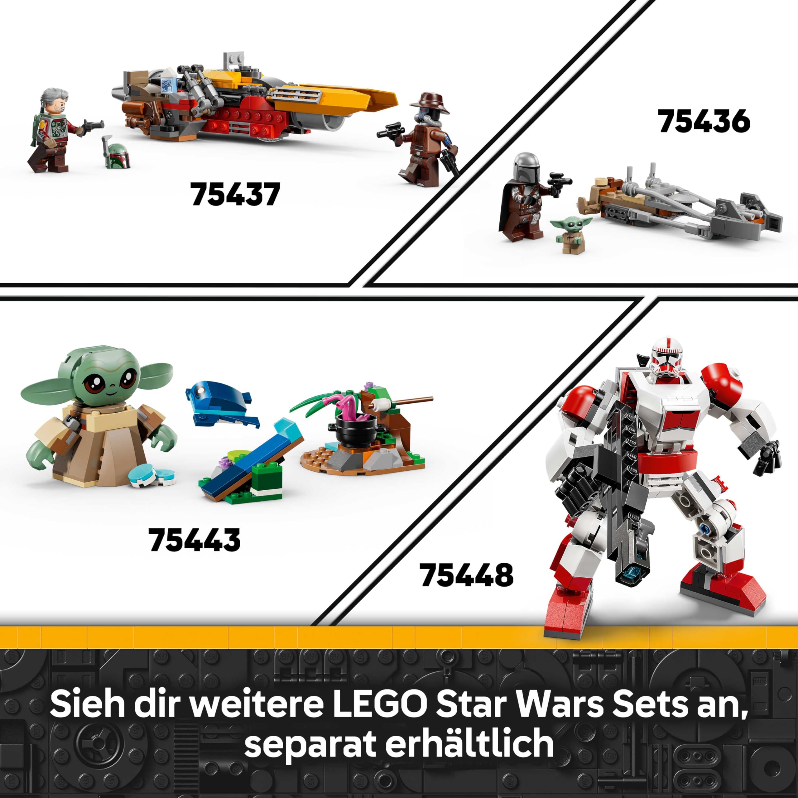 LEGO Star Wars 75449 Belagerung von Mandalore Battle Pack - Action-Spielzeug mit 2 Mandalorianer- & 2 Klontruppler-Minifiguren sowie Speederbike & Blastern - Geschenk für Kinder ab 6 Jahren & Fans 7