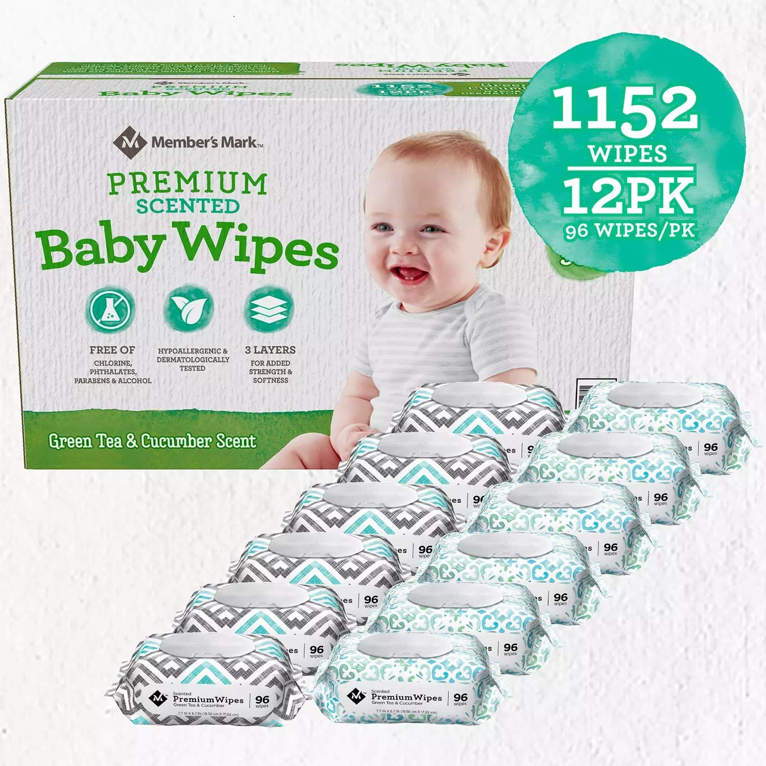 cucumber green tea baby wipes