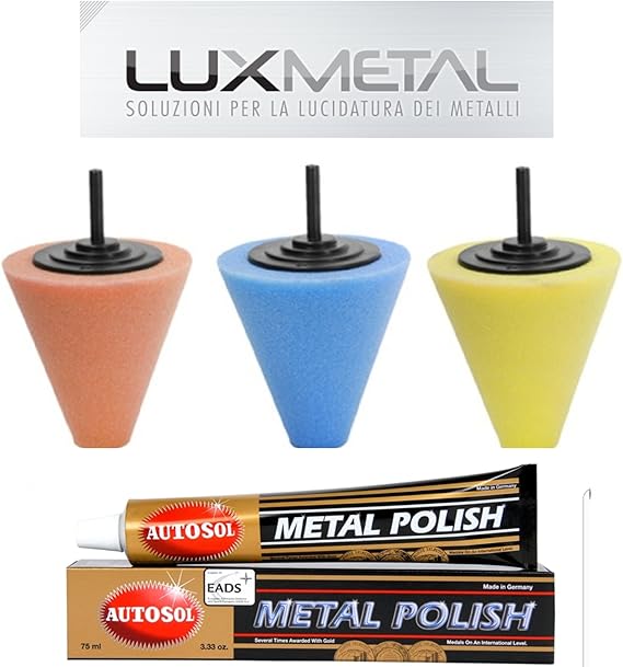 Pasta Lucidante Metalli Lux Super Fine | 250g | Per Acciaio, Ottone, Rame | Effetto Specchio - Foto 11