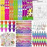 Naozinebi 110 Pcs Christian Religious Party Favors Bulk Religion Theme Coloring Books with Stickers Seal Crayons and Slap Bracelets Birthday Party Supplies for Goodies Bag Fillers Game Rewards
