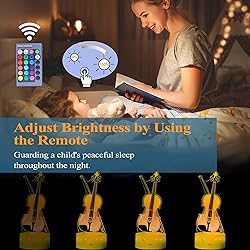 POSSHE Violin Night Light, Violin Gifts, Cello 3D
