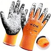 KDK Winter Waterproof Gloves for Men and Women, Work Gloves for Cold Weather, Thermal Insulated Freezer Gloves