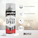 JENOLITE Red Glitter Spray Paint 400ml Multi Surface for Crafts view 5