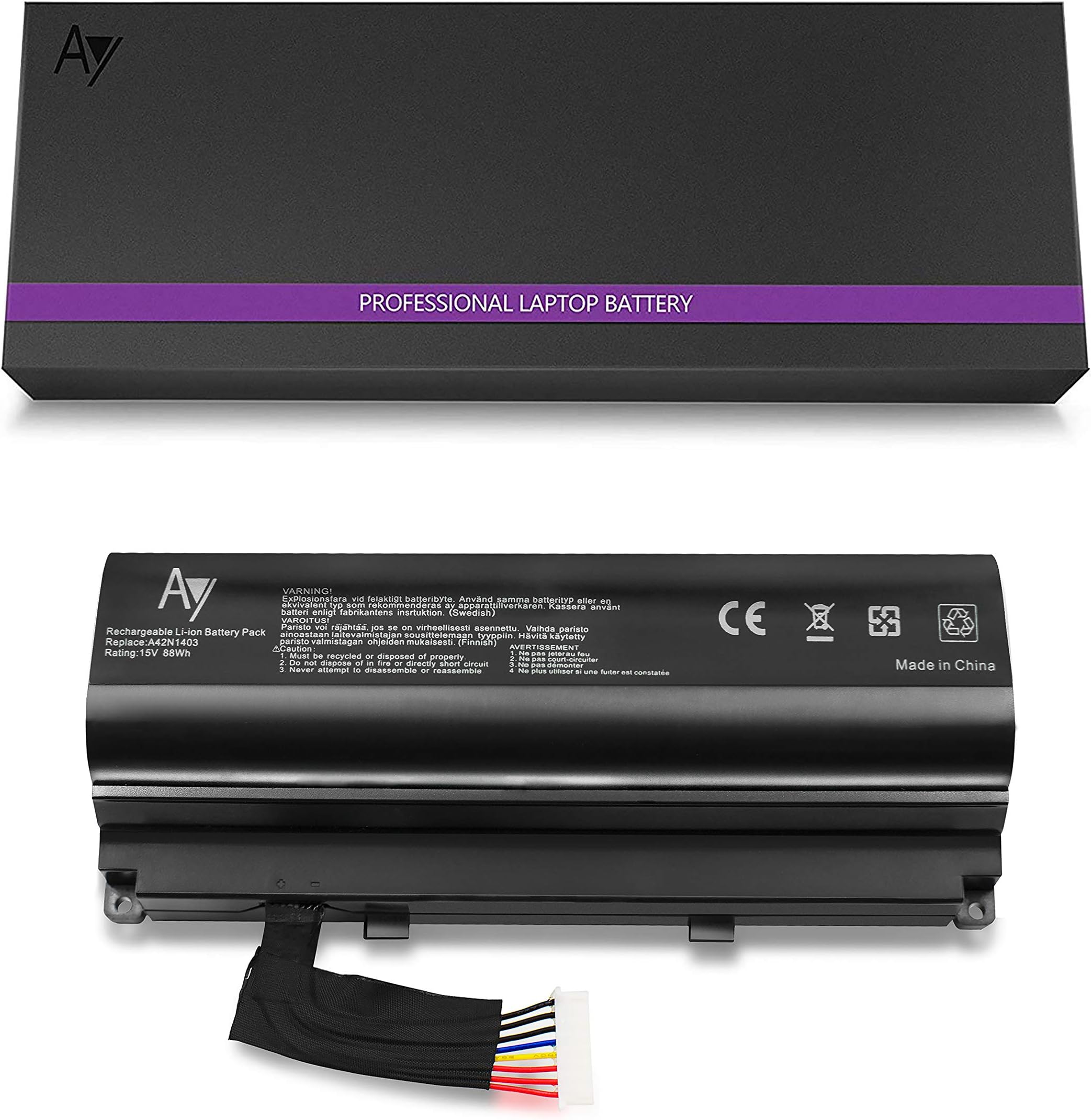 ASUS A42N1403 Battery [15V / 88Wh], AYIPE for ASUS GFX71 GFX71J GFX71JM Series, Compatible A42N1403 G751J-BHI7T25