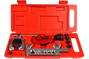 Shankly Double Flaring Tool Set Professional Grade Double Brake Flaring Tool Heavy Duty Brake Line Flaring Tool Kit and Swage Tool, Flare Tool with Tubing Straightener or Cutter