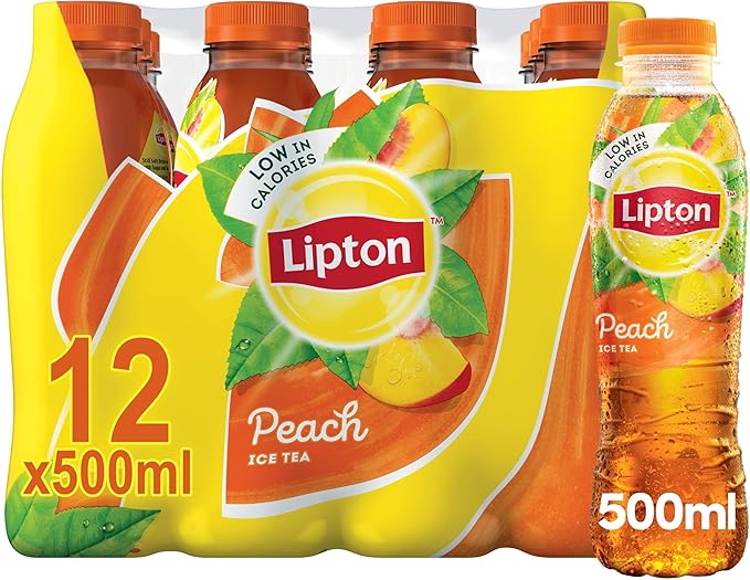 Lipton Ice Tea Peach Still Soft Drink 500ml Pack Of 12 Amazon Co Uk Grocery