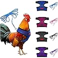 4 Pcs Adjustable Chicken Harness with Leash- 4 Styles Comfortable Hen Vest Breathable Mesh Chicken Training Harness and Leash