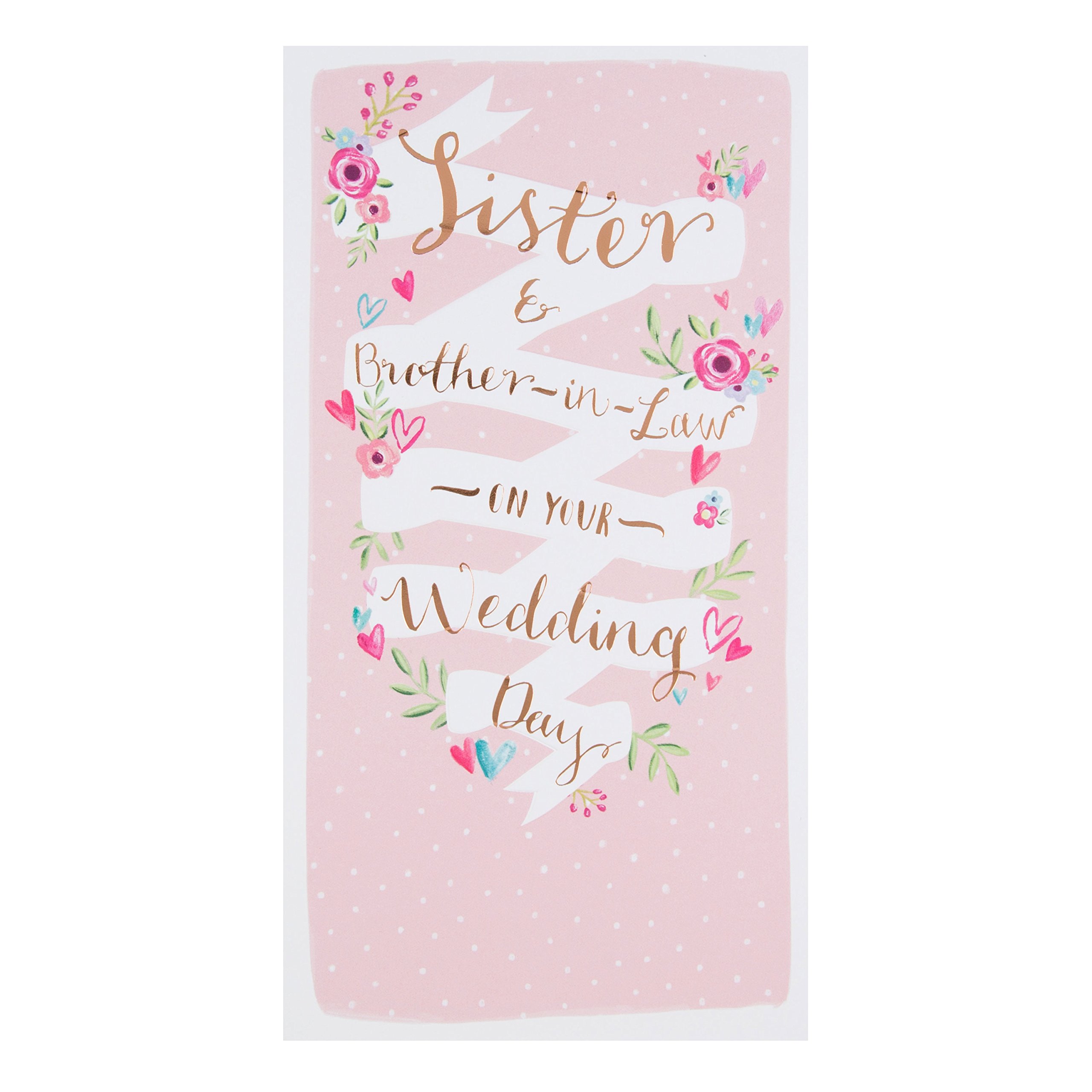 Hallmark Sister and Brother in Law Wedding Card "Love Lots" - Medium