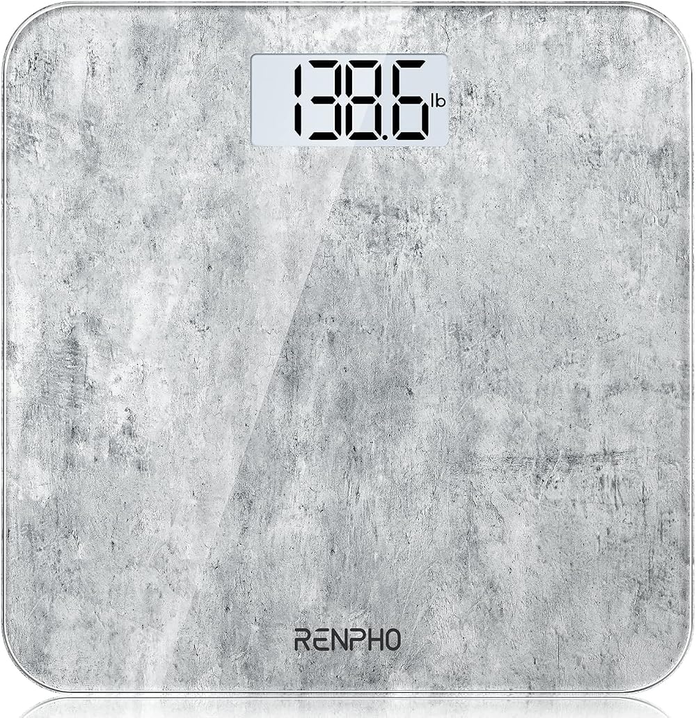 RENPHO Digital Bathroom Scale, 400 lb Capacity, LED Display, 0.1 lb/0.05 kg