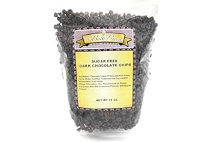 THE BULK-PRICED FOOD SHOPPE Sugar Free Dark Chocolate Chips, (1lb Resealable Zip Lock Bag)