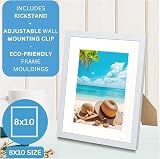 Clay Roberts 8x10 Picture Frame White Freestanding Wall Mountable 20x25 cm view 2