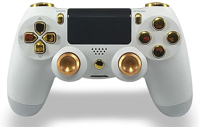 GM Master MOD Weiß & Gold PS4 Modding Controller Mod Custom Rapid Fire, Drop Shot, Quickscope Cod Black Ops 3, Infinite Warfa