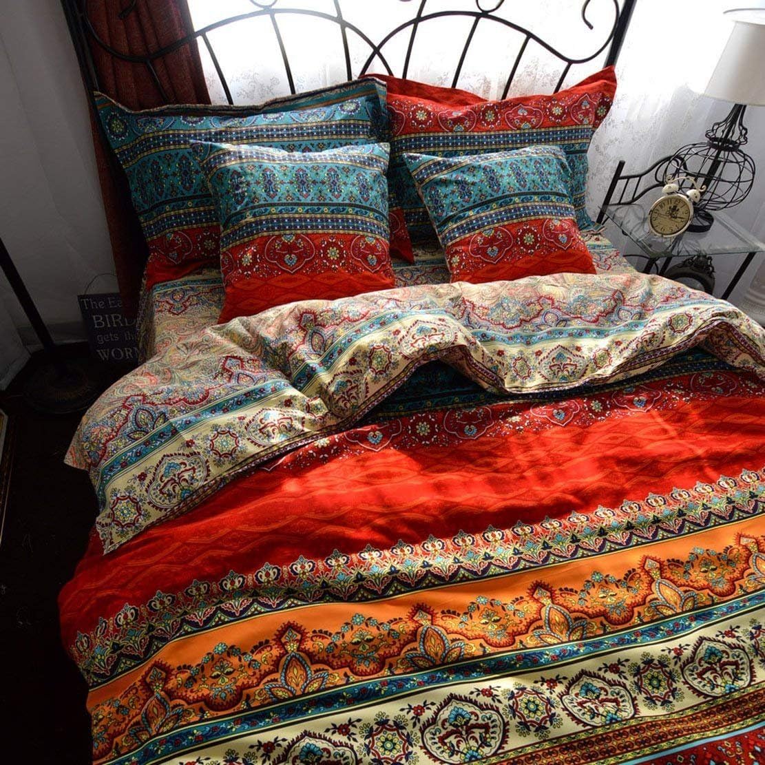 LELVA Boho Cover with Pillow Shams California King Size