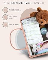 love & lullabies Nappy Caddy Organiser Blush Pink Baby Basket view 2