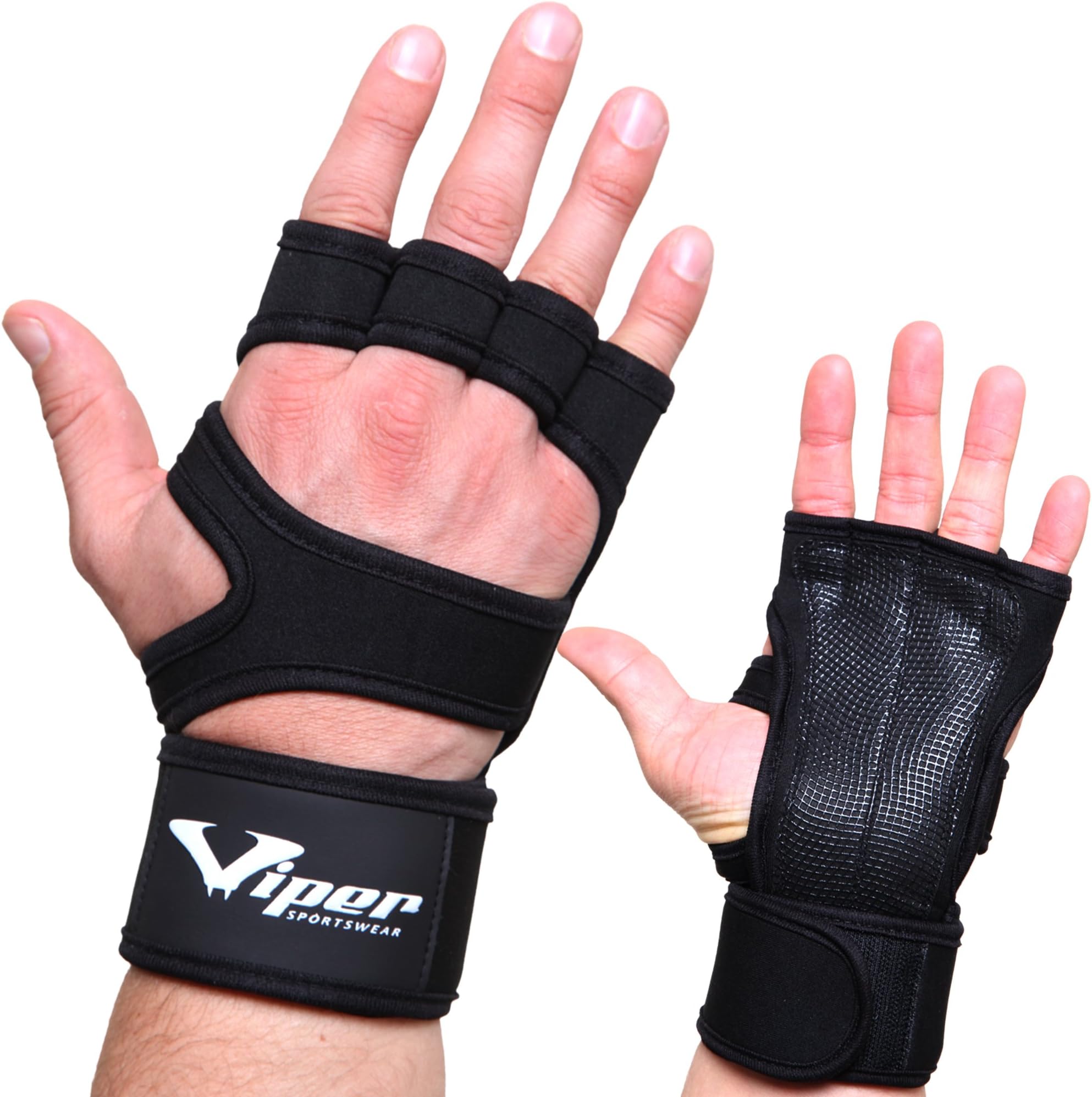 Crossfit Gloves - Weight Lifting Hand Grips with Wrist Wrap Support Guard - WOD, Pull Up Bar, Gym Workout, Fitness, Calisthenics, Gymnastic, Powerlifting, Training Palm Protector for Men & Women