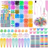 Hair Accessories for Little Girls Toddlers 2065 PCS Hair Ties Clips Kit | Colorful Rubber Bands Elastic Small Hair Ties Baby Hair Clips with Tail Hair Tools for Braids Ponytails Hairstyling