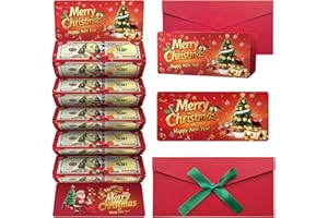 YZRYTH Christmas Money Holders For Cash, Christmas Cash Gift Envelopes 10 Slots, Merry Gifts Card Ideas For Teen Women Men (RED)