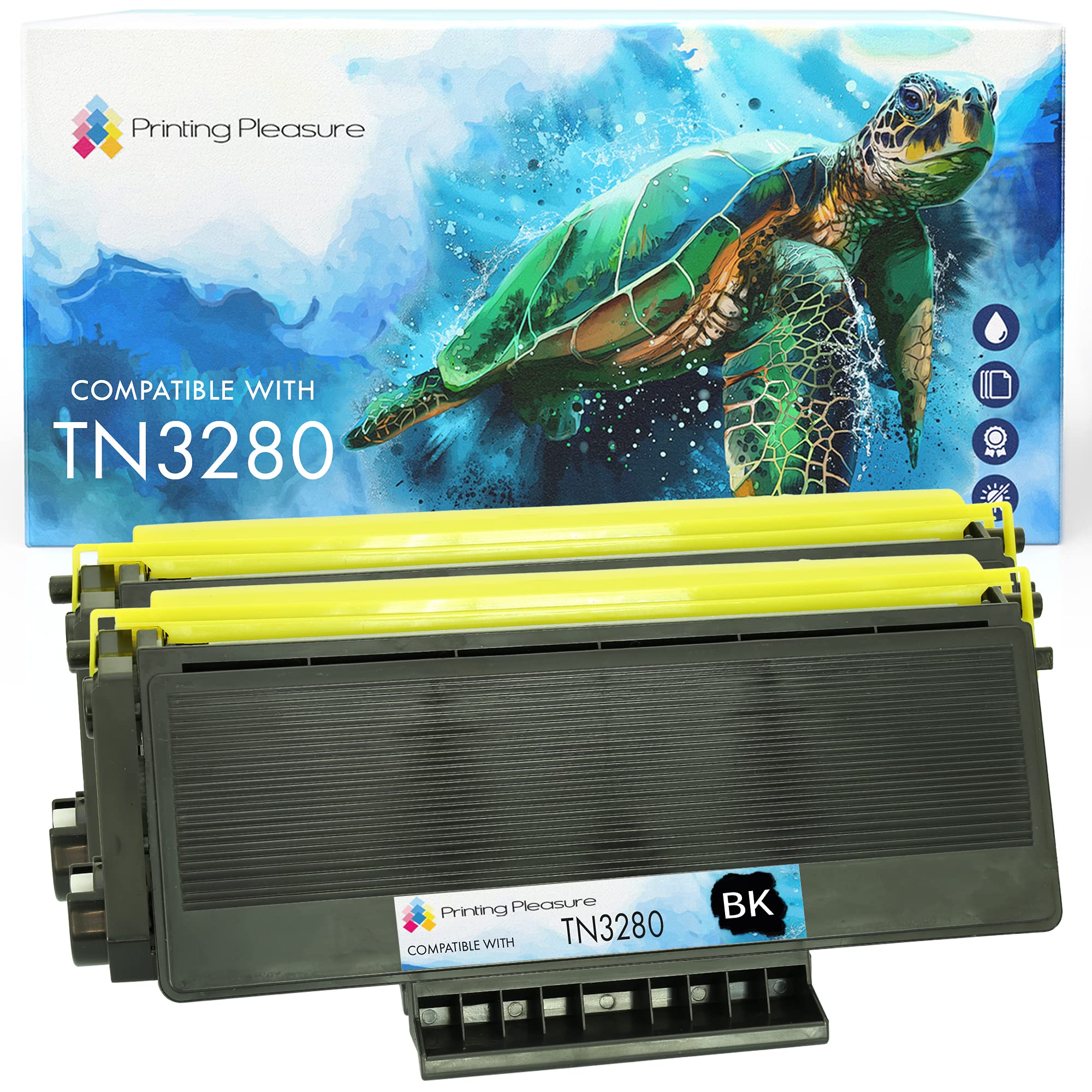 Printing Pleasure 2x TN3170 Toner Cartridges compatible with Brother DCP-8060 DCP-8065DN HL-5240 HL-5240L HL-5250 HL-5250DN HL-5270DN HL-5280DW MFC-8460 8460N MFC-8860DN MFC-8870DW - Black, High Yield
