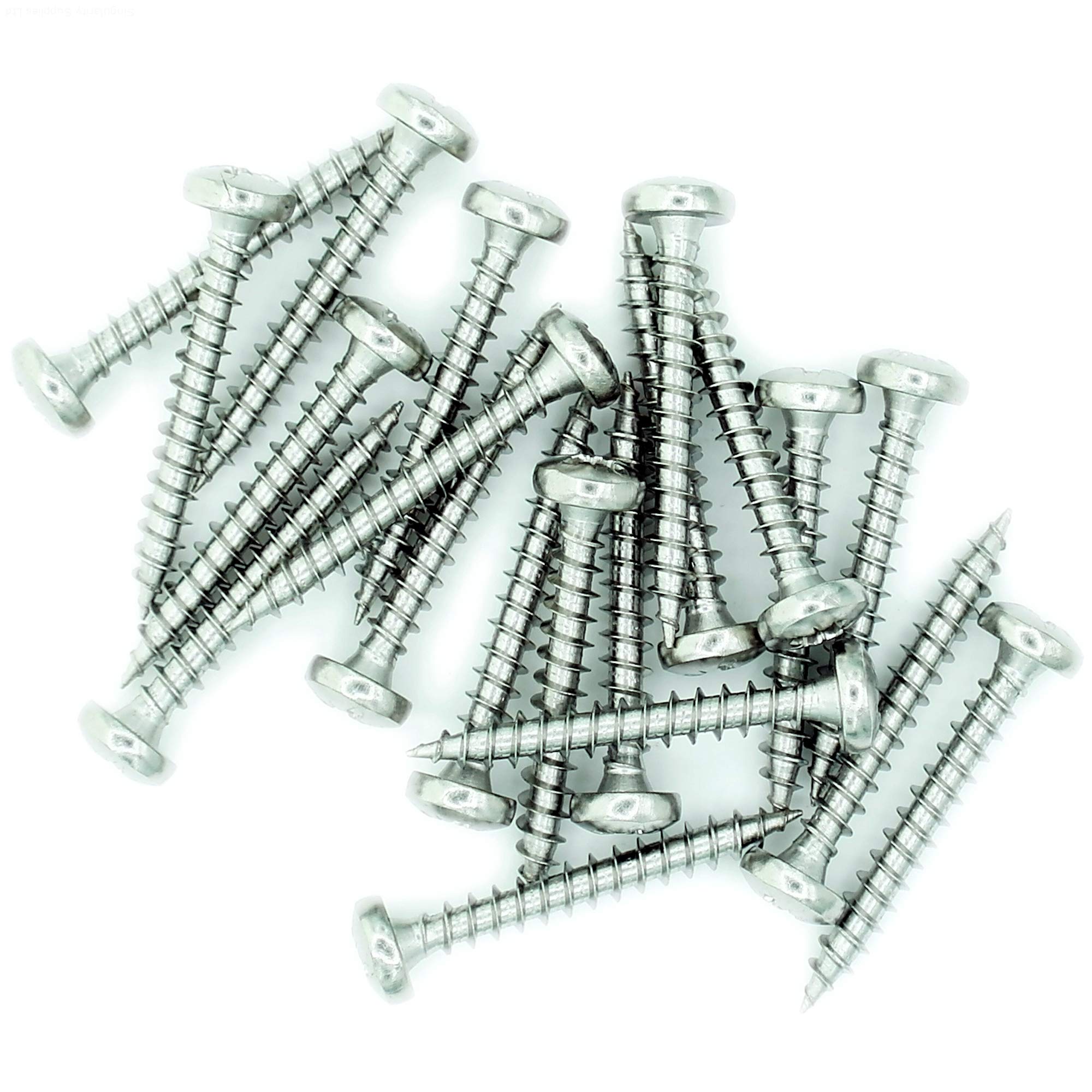 No.4 x 1 (3mm x 25mm) Pozi Pan Chipboard Screw - Stainless Steel (A2) (Pack of 20)