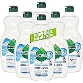 Seventh Generation Free &amp; Clear Dish Soap, 19 oz, Pack of 6 | Cuts grease with a safer clean; 0% dyes &amp; fragrances; free &amp; clear formula; EPA Safer Choice; USDA Certified Biobased