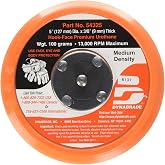 Dynabrade (54325) 5" (127 mm) Diameter Hook-Face Non-Vacuum Sanding Disc Pad, Short Nap, Teal | 3/8" (10 mm) Thick Urethane Medium Density, Swirl-Free Finish, 5/16"-24 Male Thread