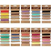 40 Colors 200 Yards Cord String for Jewelry Making Multi-Color Flax String Cord String Natural Cord Twine Cord Rope String for Handmade Craft Bracelets Keychains Making Accessories