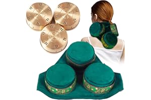 Barelove 3-in-1 Smokeless Copper Moxa Box, Purifier Copper Tank Moxibustion Treatment Tool Portable Therapy Bag, Great for Waist Neck Knee Shoulder Back 艾灸盒 艾灸包 艾灸 (Not Include Moxa)