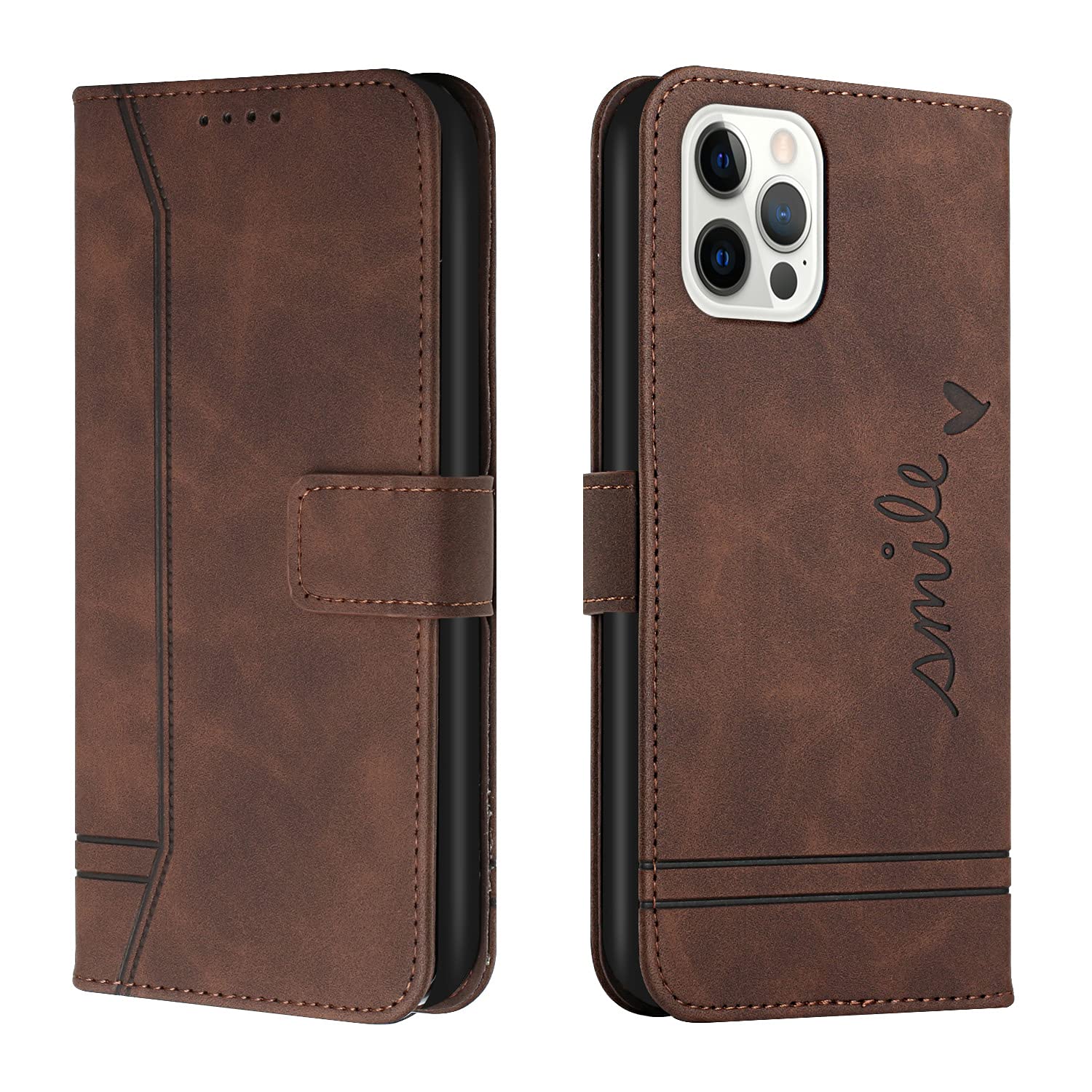 Aokicase for Google Pixel 4a 4G leather wallet Case Google Pixel 4a 4G case Wallet Cover with Card Holder Vegan Leather Case leather Flip Case, Google Pixel 4a 4G khaki — image 1