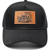 Funny Trucker Cap Leather Patch Classic Baseball hat for Men,Dad Gifts | breathable,Adjustable,humor papa hat,dad gifts,fathers day gift