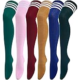 CISMARK Thigh High Striped Over the Knee Socks Long Knee High Socks for Women
