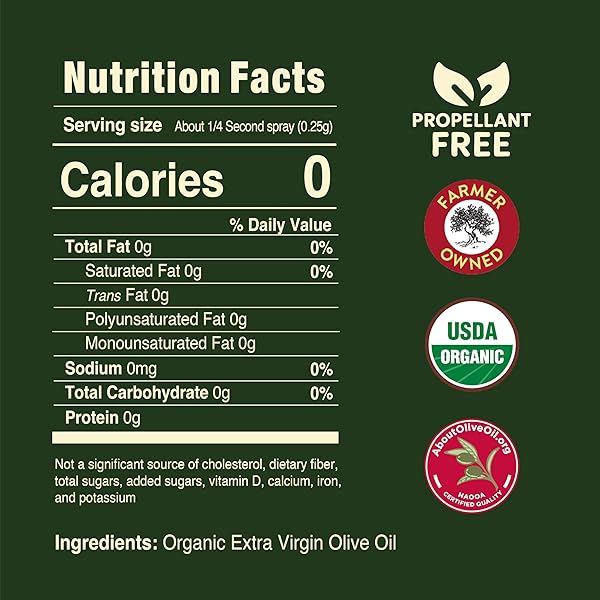 POMPEIAN ROBUST ORGANIC EXTRA VIRGIN OLIVE OIL SPRAY – (3 PACK) 5 FL OZ – NO PROPELLANTS – FIRST COLD PRESSED OLIVE OIL FOR COOKING – ROBUST FLAVOR FOR SALADS, PASTA, AND DRIZZLING