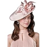 BABEYOND Derby Hats for Women - Fascinators Tea Party Hats Headband Wide Brim Fascinator for Wedding Cocktail