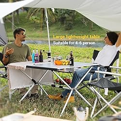 KingCamp Camping Table Roll up Aluminum Folding