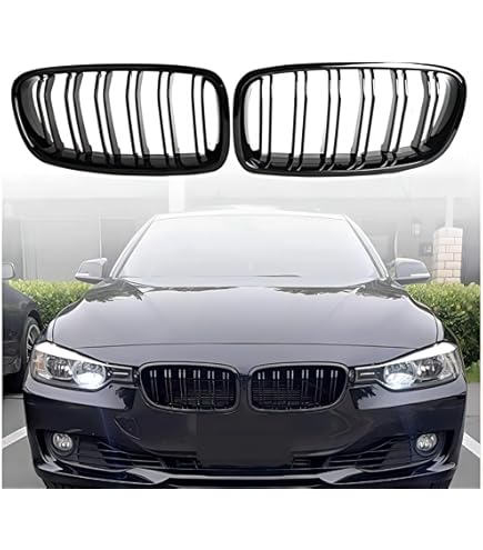 SANRILY Blue BMW Grille Stripes – Glossy ABS Grille Inserts For BMW 1 2 3 4 Series F20 F30 F36 (2012-2016) - View #6
