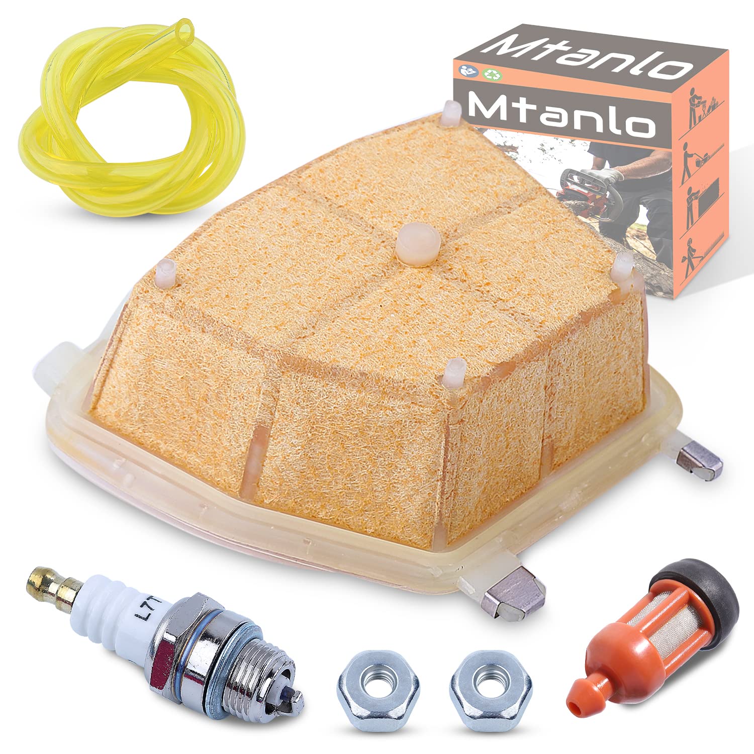 Photo 1 of Mtanlo Air Filter Bar Nut Spark Plug Fuel Line Tune-Up Kit for Stihl MS362 MS311 MS391 Chainsaw Maintenance Replace 1140 140 4401